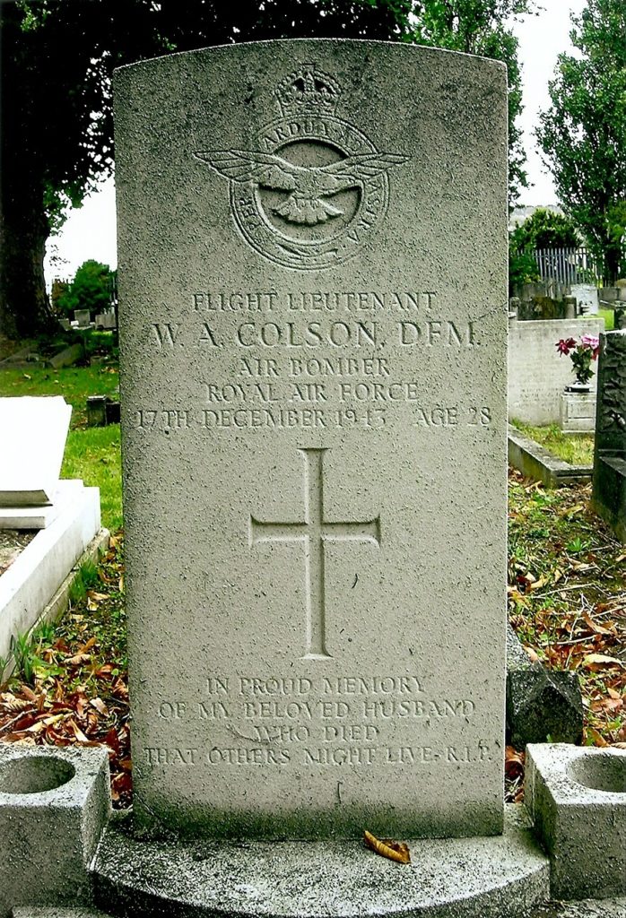 William Alfred Colsons Headstone