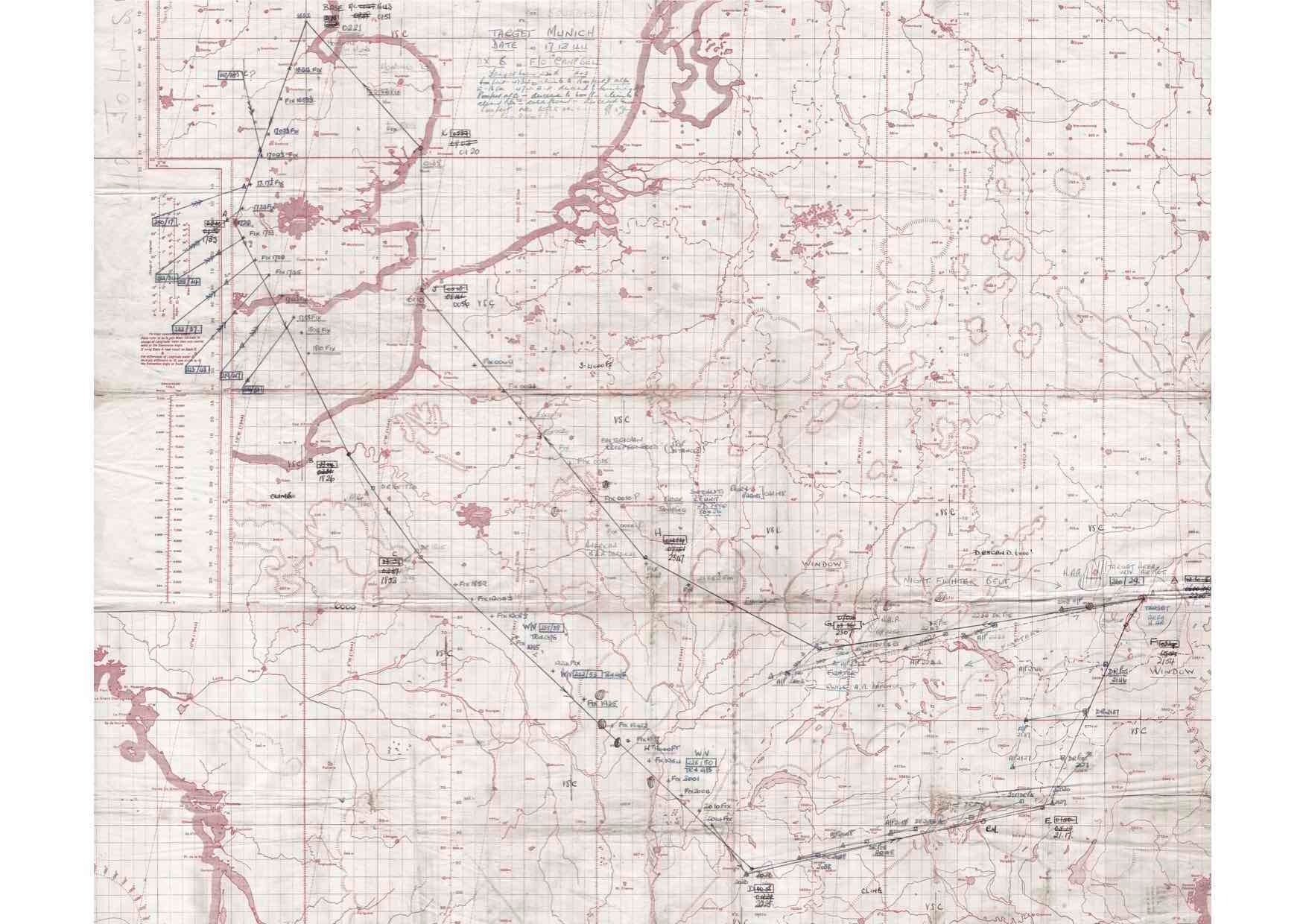 One night map December 1944