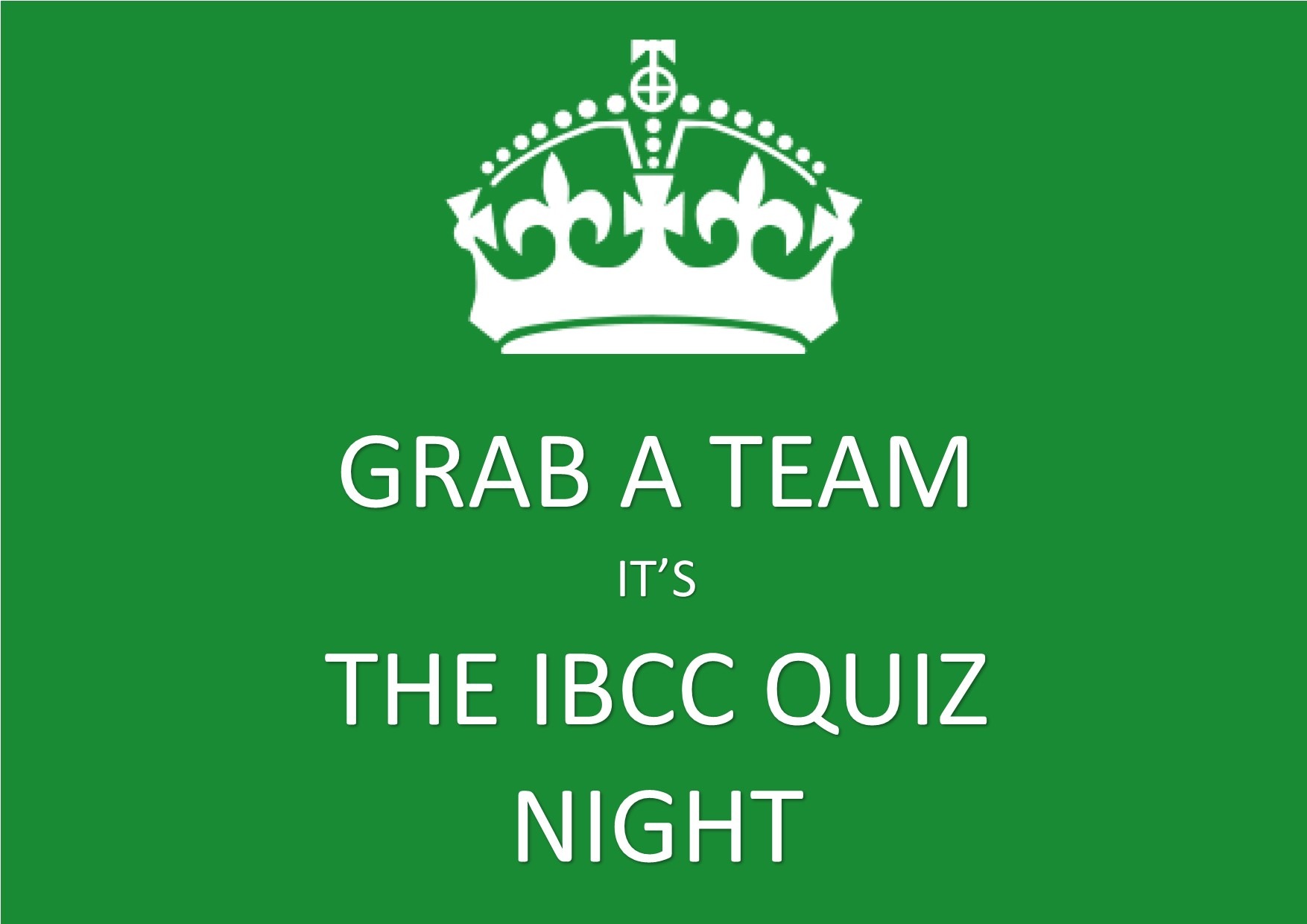 Green and white Quiz poster