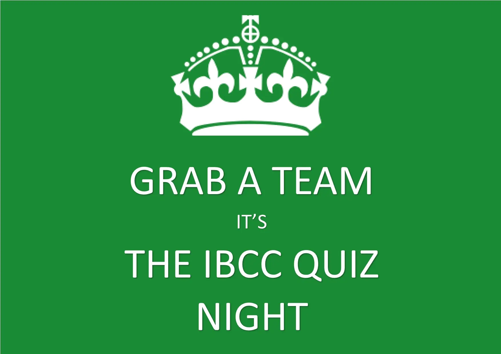 Green and white Quiz poster