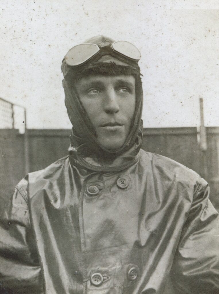 Thomas Frederick Whittaker in his flying gear.