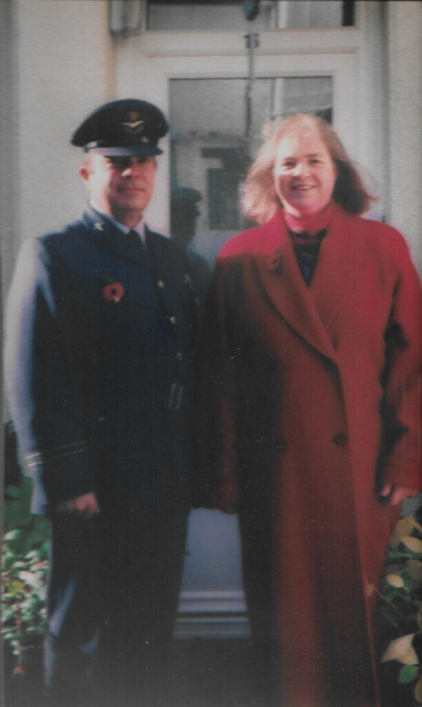 Sqn Ldr C Downes - Colour picture with his wife