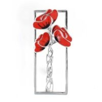 Mackintosh Style Poppies Brooch