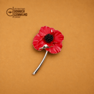 Red Poppy Brooch with Stem