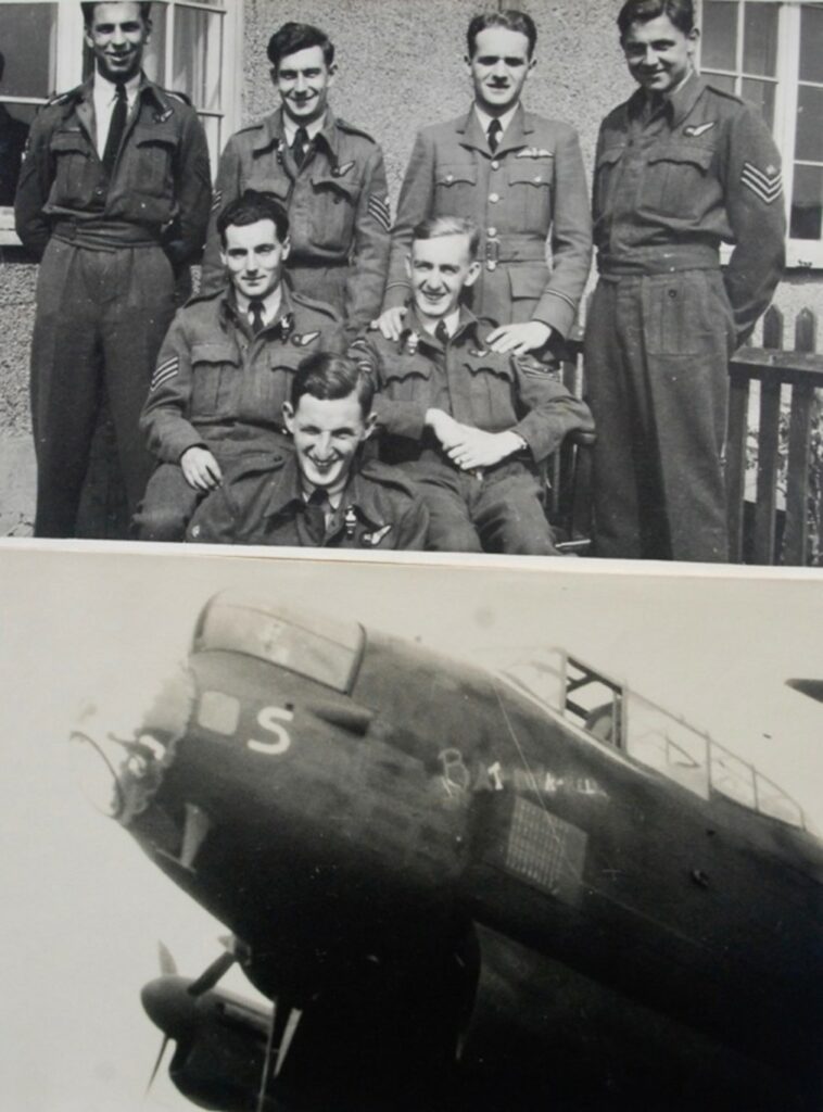 Crew image set above an image of the aircraft