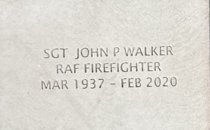 Sgt John P Walker engraved stone