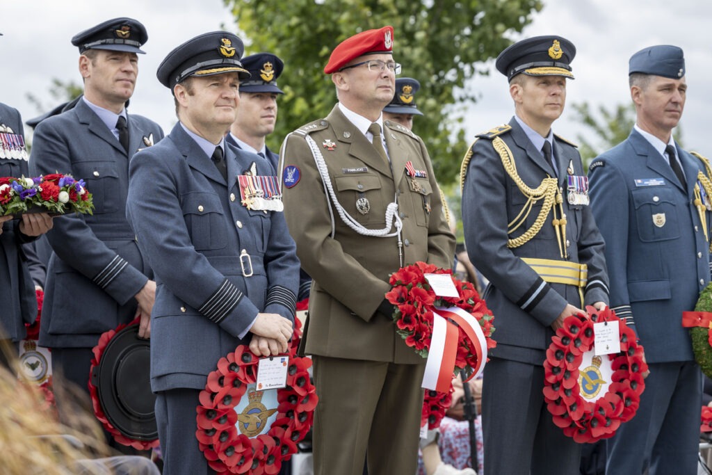 International Bomber Command Day - colour photo of men in various military uniforms