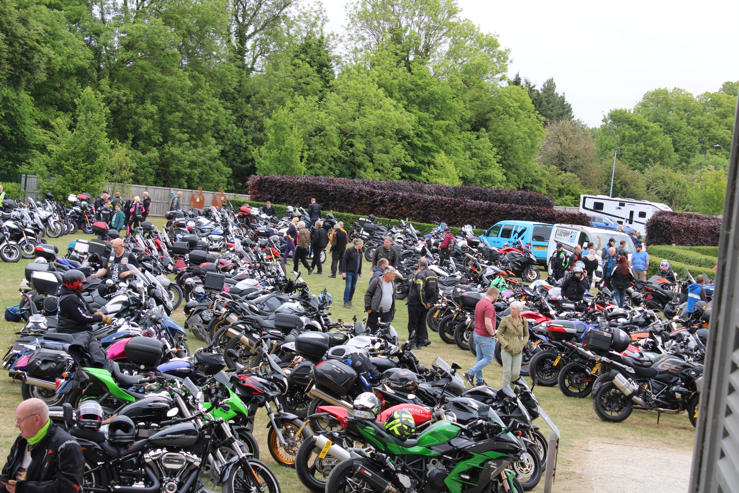 Colour image of lots of motorbikes at Inspire