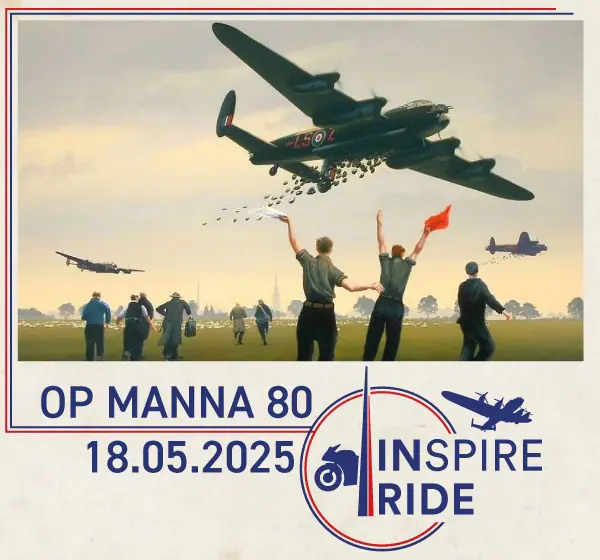 InSpire Ride 25 - colour picture of Lancaster bomber and people