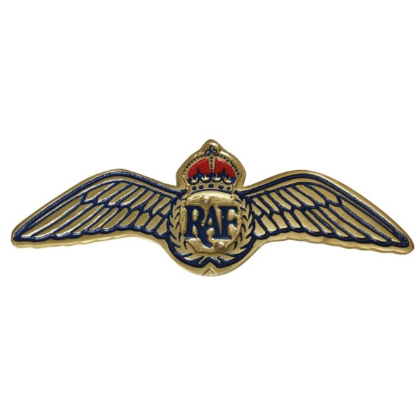 RAF Cast Aluminium Plaque - RAF Wings