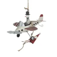 FLYING SNOWMAN AND HANGING SANTA