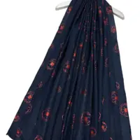 BLUE POPPY FOIL SCARF