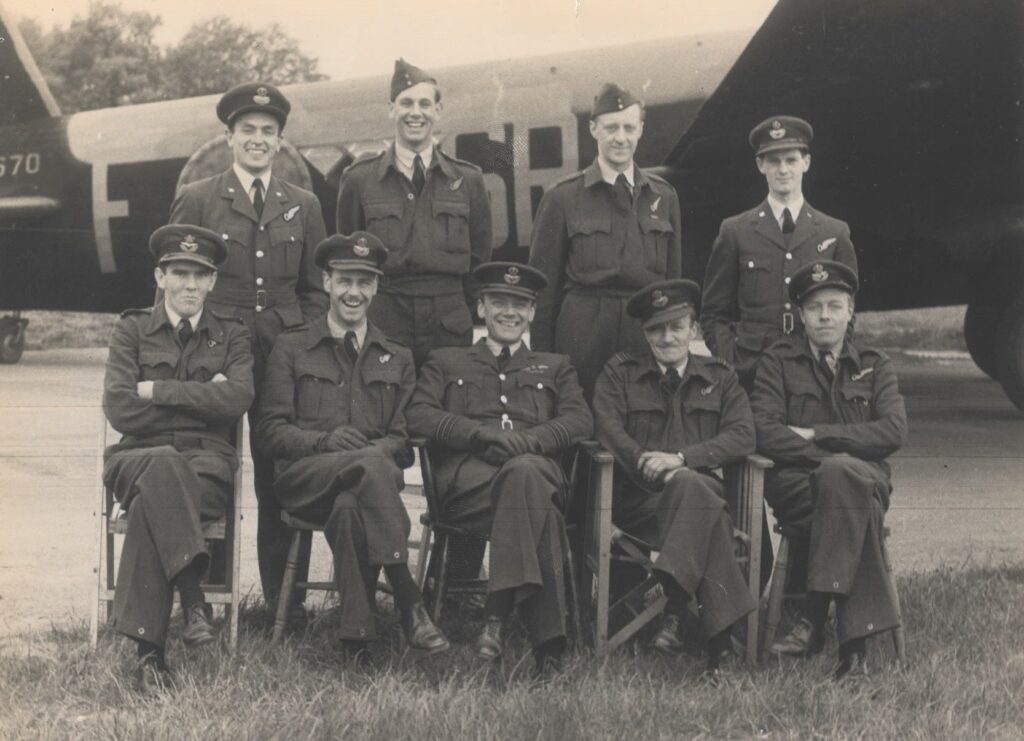 black and white photo of Alan Castle and crew