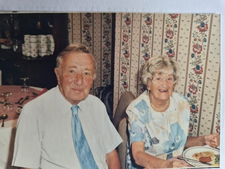 Colour photo of Mary Robinson and husband Jack